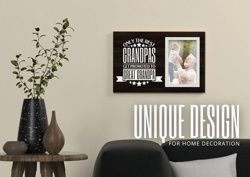 InnoBeta Great Grandpa Gifts Picture Frame- Gift for Great Grandpa Birthday From Granddaughter- Only The Best Grandpa Get Promoted to Great Grandpa for 4" x 6" Photo in Saudi Arabia