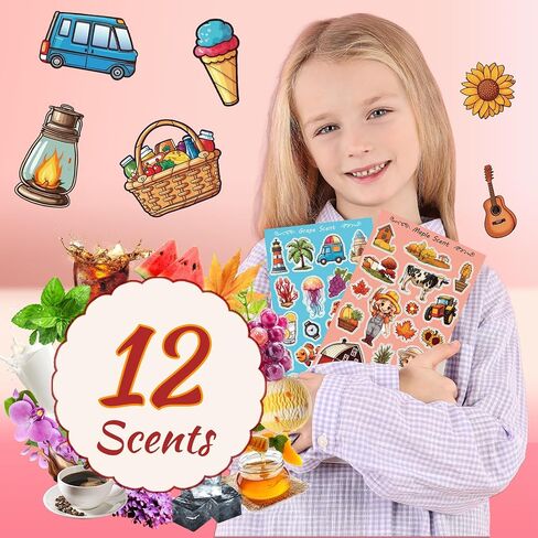 HORIECHALY Scratch & Sniff Stickers - 780+ Summer & Spring Scented Stickers for Kids & Reward in Saudi Arabia
