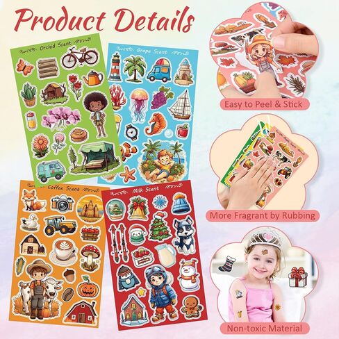 HORIECHALY Scratch & Sniff Stickers - 780+ Summer & Spring Scented Stickers for Kids & Reward in Saudi Arabia