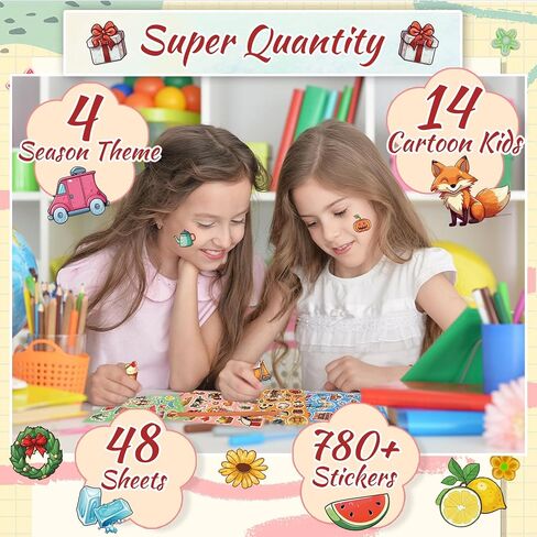 HORIECHALY Scratch & Sniff Stickers - 780+ Summer & Spring Scented Stickers for Kids & Reward in Saudi Arabia