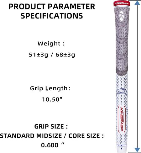 Golf Grips 13 Pack |，Compound Hybrid Rubber Golf Club Grips, Standard/Midsize6Colors Available in Saudi Arabia