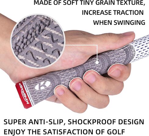 Golf Grips 13 Pack |，Compound Hybrid Rubber Golf Club Grips, Standard/Midsize6Colors Available in Saudi Arabia