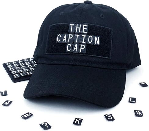 The Caption Cap - Customizable Dad Hat with Letter Set Black in Saudi Arabia