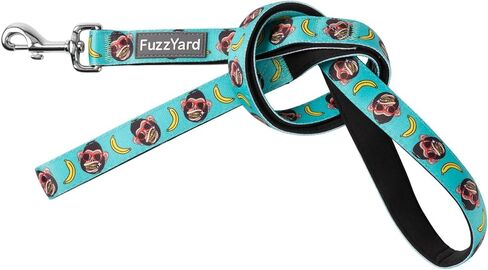FuzzYard Dinosaur Land Dog Leash | Size S | Comfortable Neoprene Lead for Dogs | Perfect for Outdoor Walking & Training in Saudi Arabia
