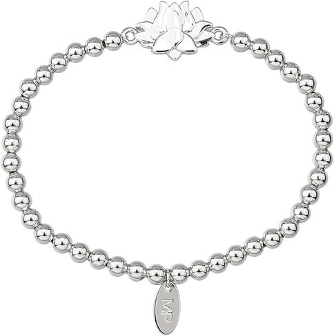 Gold or Silver Beaded Lotus Flower, strength bracelet in Saudi Arabia