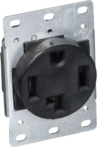 Leviton 278-S00، وعاء تجفيف بأربعة أسلاك، 30 أمبير، 250 فولت، أسود in Saudi Arabia