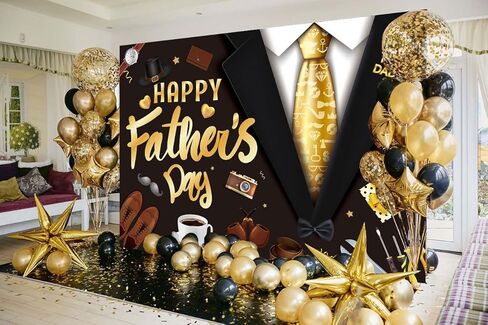 Happy Father's Day Backdrop 7X5FT I Love Dad Father's Day Party Background Best Dad Ever Festival Shirt Tie Tools Fathers Day Photography Backdrop (82x59inch) in Kuwait