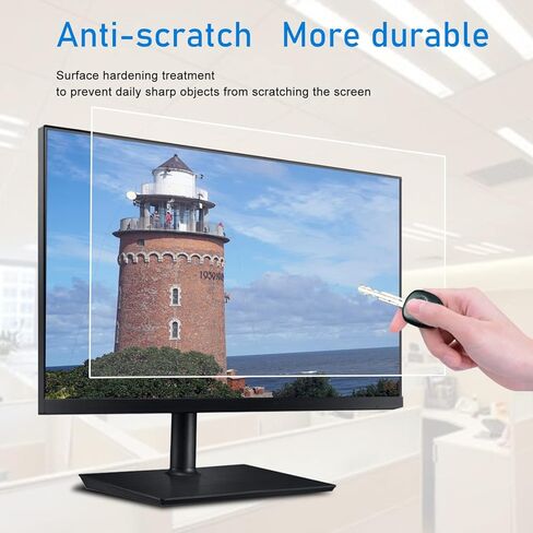 27 Inch Anti Blue Light Screen Protector for Universal Diagonal 27" with Aspect Ratio 16:9 Standard/Curved Monitor &Touchscreen, Protection Eyes Filter(23.5" x 13.3" /W x H) in Saudi Arabia