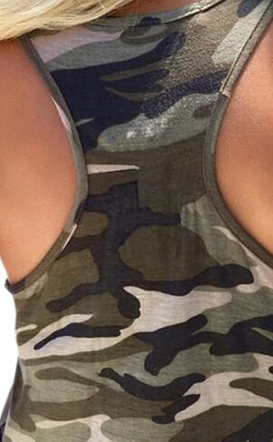 Cute Camo Tank Flowy Athletic Shirts Running Muscle Shirts Workout Gym Clothes Racerback Camo Tank Tops for Women in Saudi Arabia