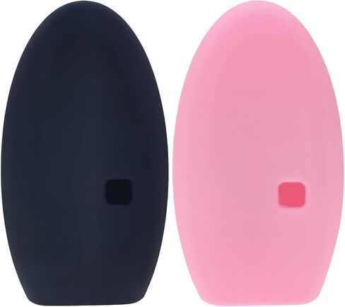 Silicone Key Fob Cover Remote Keyless Case Protector Compatible with Nissan 350Z 370Z Altima Armada GT-R Maxima Murano Pathfinder Rogue Select Sentra Titan Versa Note Xterra (4 Buttons Black & Pink) in Saudi Arabia