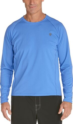 Coolibar UPF 50+ Men's Hightide Long Sleeve Swim Shirt - Sun Protective in Saudi Arabia