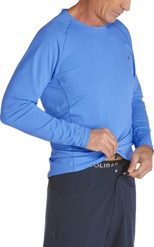 Coolibar UPF 50+ Men's Hightide Long Sleeve Swim Shirt - Sun Protective in Saudi Arabia