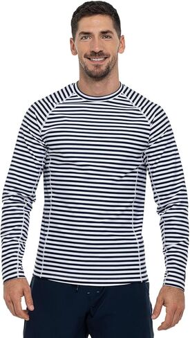 Coolibar UPF 50+ Men's Hightide Long Sleeve Swim Shirt - Sun Protective in Kuwait