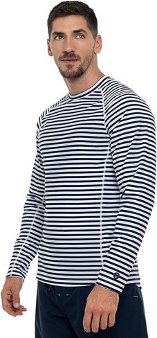 Coolibar UPF 50+ Men's Hightide Long Sleeve Swim Shirt - Sun Protective in Kuwait