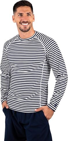 Coolibar UPF 50+ Men's Hightide Long Sleeve Swim Shirt - Sun Protective in Kuwait