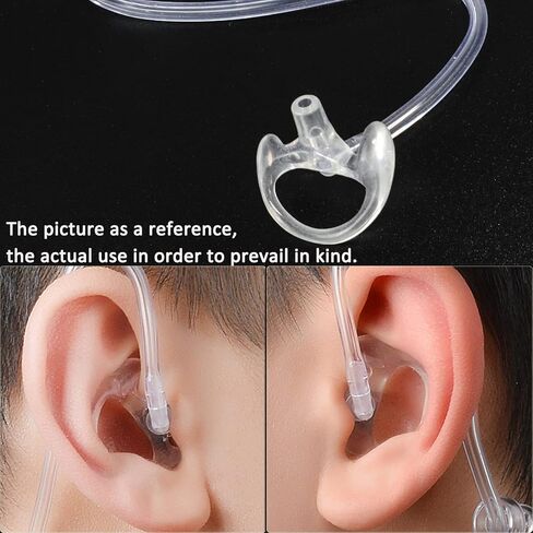 HYS Soft Flexible Open Ear Insert Ear Buds Small Earmold for Walkie Talkie Air Acoustic Earpiece Headset, 3pair Clear Left and Right Earmold in Saudi Arabia