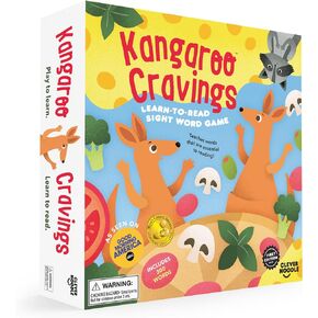 Kangaroo Cravings Learn to Read 300 High-Frequency Sight Words Board Game - Fun Learning Resource & Word Game for Kids Ages 4-9 - Parent & Teacher Must Haves for Preschool, Kindergarten, 1st-3rd Grade