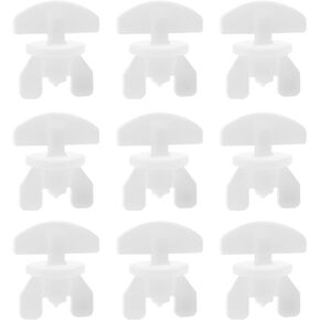 40pcs Curtain Rail Stoppers Curtain Track Glider Plastic Drapery Rail Sliding Glider Curtain Fasteners for Curtain Rails Curtain Replacement Accessories White