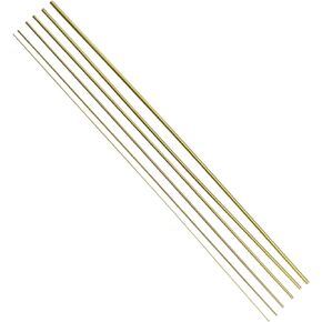 6PCS Brass Round Tube Seamless Straight Pipe Tubing 1mm 1.5mm 2mm 2.5mm 3mm 3.5mm Outer Diameter 0.2mm Thickness 300mm Length for Machinery DIY Project