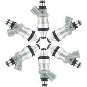 X AUTOHAUX 6 Pcs 23250-62030 Fuel Injector Nozzle Fit for Toyota T100 3.4L Tacoma 4Runner Tacoma 3.4L for Lexus ES300 Camry 3.0L 23209-62030 842-12183 FJ180