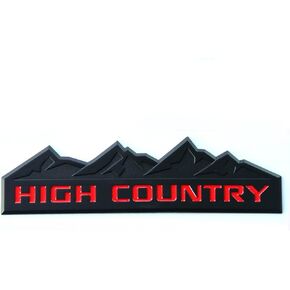 1x Genuine Chrome High Country Emblem Badges Door Tailgate 3D Nameplate for Silverado 1500 2500Hd Sierra 3500Hd OEM Glossy