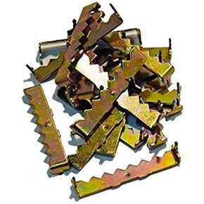 Premium Quality 1-3/4" Brass Plated Nailess Sawtooth Hanger - 20 Pack