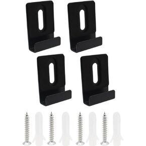 4PCS Wide Mirror Hanging Hardware Metal Mirror Clips with Screws and Pads Heavy Duty Mirror Hanging Kit for Frameless Mirror Billboard Displays Tile Display