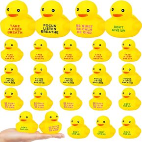 Rubber Duck Bath Toy Inspirational Gift Motivational Rubber Ducks Thank You Gifts Inspirational Party Favors Baby Shower Decorations Birthday Party Favors Gift (60 Pcs,1.3 Inch)