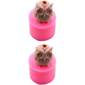 2 Pcs Owl Straw Topper Resin Molds Straw Topper Attachment Silicone Molds Crystal Epoxy Resin Casting Mold Straw Decoration Jewelry Making Clay Mould DIY Crafts Supplies