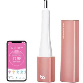 Femometer Smart Basal Thermometer BBT Thermometers Ovulation, Fertility Monitoring Tracking, Smart High-Precision Thermometer for Ovulation Tracking and Prediction Sync with Femometer APP, Gold