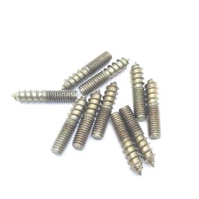 Hanger Bolt M6x60 Double Headed Bolt Self-Tapping Screw for Furniture 10Pcs, Bronze