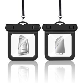 2 Pack Submersible Waterproof Wallet Dry Car Key Fob Case Bag,Swimming Surfing Water Sports Small Waterproof Pouch Holder for Money Door Ship Card Credit ID Card Driver Fishing License Cash Coins