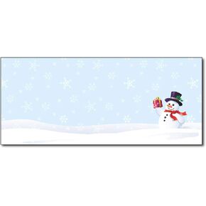 Christmas Envelopes #10 Letter Size - 80 Holiday Envelopes (Snowman Gift)