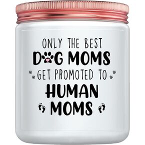 New Mom Gifts for Women, Pregnant First Time New Mom, Mothers Day Christmas Dog Mom Gift Lavender Candle