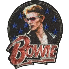 C&D Visionary David Bowie Stars Glitter Patch Iron-On Patches (P-4603-G), 1 Count (Pack of 1)