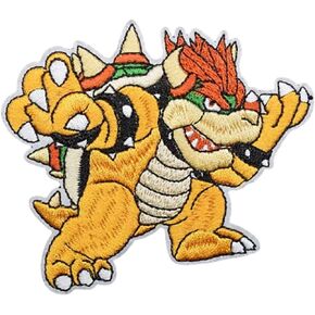 Bowser Game Character Embroidered 3.75" Tall Iron on Patch