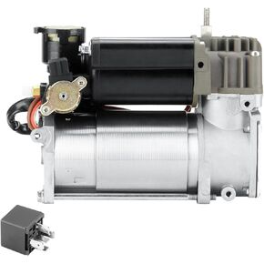 Air Suspension Compressor Pump Fit for BMW 525i 01-2003, 99-2000 528i, 99-2003 540i, 02-2005 745i 745Li, 06-2008 750i 750Li, 04-2006 760i, 03-2008 760LI, with relay, Replace 37226787616, 37226778773