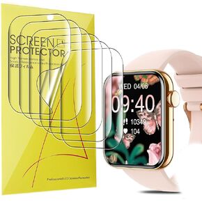 Compatible for Betatree Smartwatch Screen Protector, Lamsahw Full Coverage TPU Clear Film Compatible for Betatree Smartwatch-1.85 Inches (TPU-6 Pack)