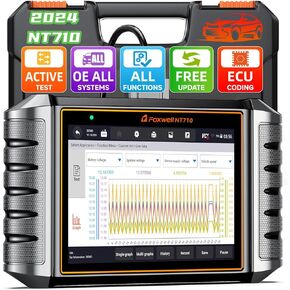 FOXWELL NT710 fit for Porsche OBD2 Scanner Tablet Diagnostic Tool Full System Code Reader Bi-Directional Scan Tool with All Service Reset Oil EPB CKP TPS ABS Bleeding Battery Registration ECU Coding