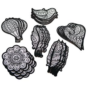 S&S Worldwide-PS1417 Velvet Art Everyday Ornaments (Pack of 24)