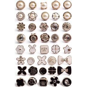 Brooch Pins 40pcs Women Shirt Sweater Shawl Hat Clip Neckline Pins DIY Crafts Wedding Dress Girls Fashion Cover Up Safety Lapel Buttons Clothing Decoration