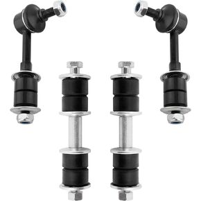 BOXI (Set of 4) 2x Front Stabilizer Sway Bar Links + 2x Stabilizer Rear Sway Bar Links Replacement for Mitsubishi Lancer 2002 2003 2004 2005 2006 2007 FWD ONLY | Replaces K90247 K80374