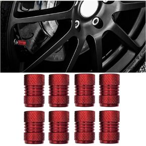 8 Pcs Car Tire Valve Stem Caps, Airtight Leak-Proof Dust Proof Covers for Men and Women, Aluminum Alloy Auto Wheel Tire Stem Covers, Car Accessories for Cars, SUV, Motorcycles（Blue）