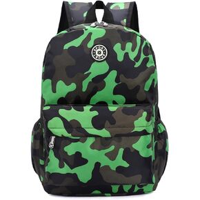 Kids School Backpacks for Boys Girls Elementary Kindergarten Camo School Bags Bookbags for Primary Preschool (Camouflage Orange, Large)