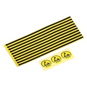 MECCANIXITY 20pcs ESD Anti Static Foot Heel Ground Straps 11.8 x 0.60 Inch Disposable Adjustable for Grounding Removing Static (with Static Warning Sticker Label)