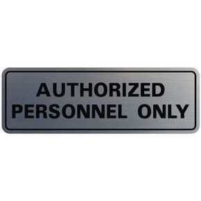 Standard AUTHORIZED PERSONNEL ONLY Wall or Door Sign - Compliance Signage - Secure Access Control - Easy Installation -Red - Large (1 Pack)