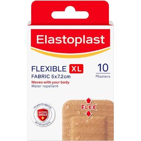 Elastoplast Knee & Elbow Fabric Plasters, Pack of 10