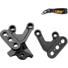 LKV Dirt Bike Footbracket CNC Motorcycle Foot Pegs Rest Black Bracket Compatible with Sur Ron Light Bee X/S