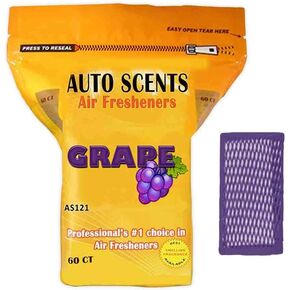 Professional Air Freshener Pads - Remove the Worst Smells with These Heavy Duty Pads (60 Pads per Pack) (Grape)