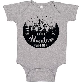 Ink Trendz® Let The Adventure Begin Baby Pregnancy Announcement Baby Bodysuit One piece Romper